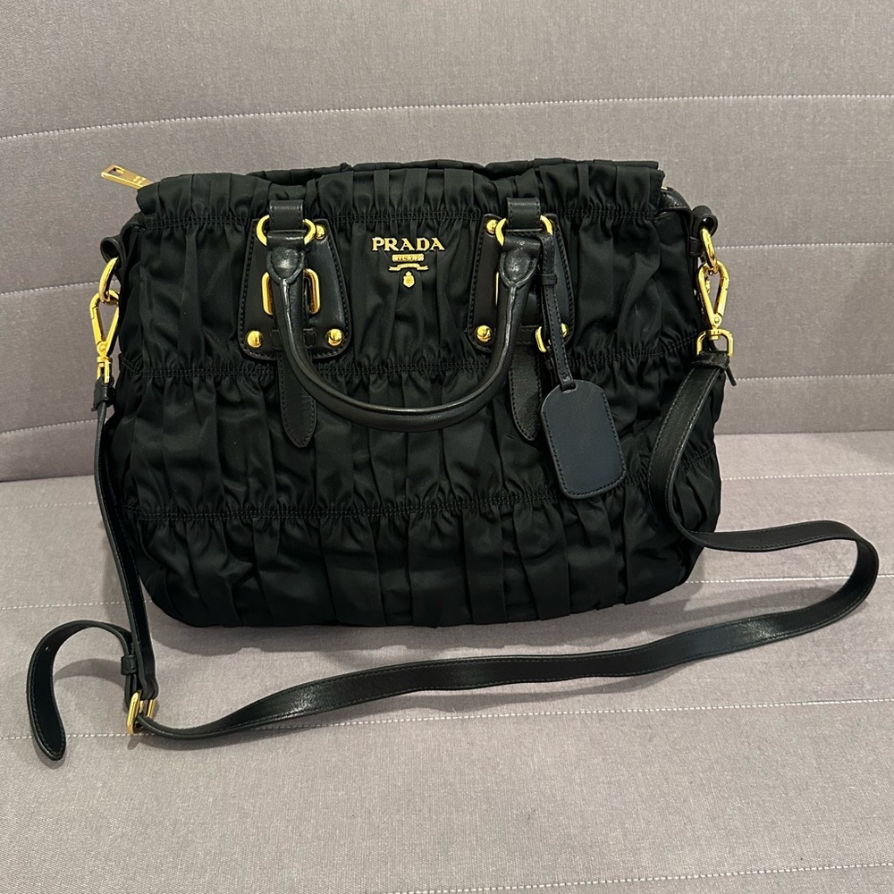 Prada Quilted Handbag with handles and strap Like New Rarest Collection